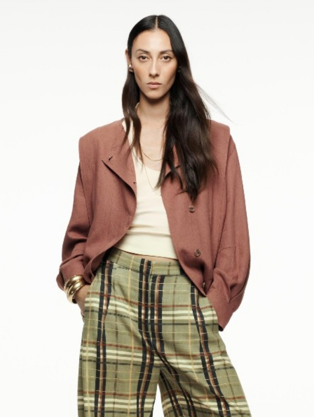 NWT ZARA Rust Button Jacket